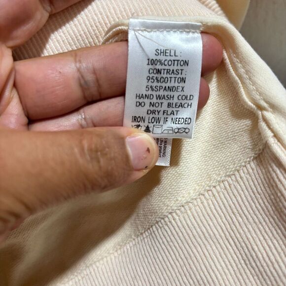 Fantastic Fawn  Yeehaw Cowboy Hat Oversized Top Cream Large Short Sleeve Y2K - Picture 6 of 8